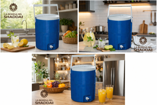 Dispenser azul en cocina moderna TERMO POPOTAMO 19 LITROS