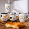 Tazas de café elegantes con croissant POCILLO MUG 12 ONZ COFFE