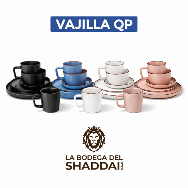 Vajilla QP en cuatro colores VAJILLA QP